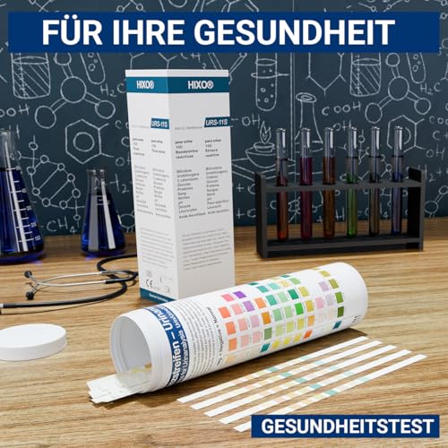 100x Urinstreifen mit 11 Indikatoren Gesundheitstest für Zuhause & Professionell Urin Teststreifen – Urinanalysestreifen Selbsttest | Ketone Glucose pH-Wert