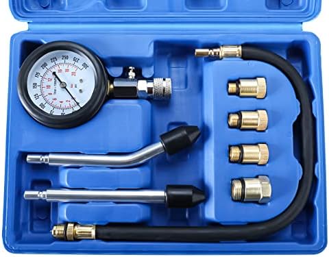 FreeTec Professional Petrol Gas Engine Cylinder Compression Tester Gauge Kit Auto Tool