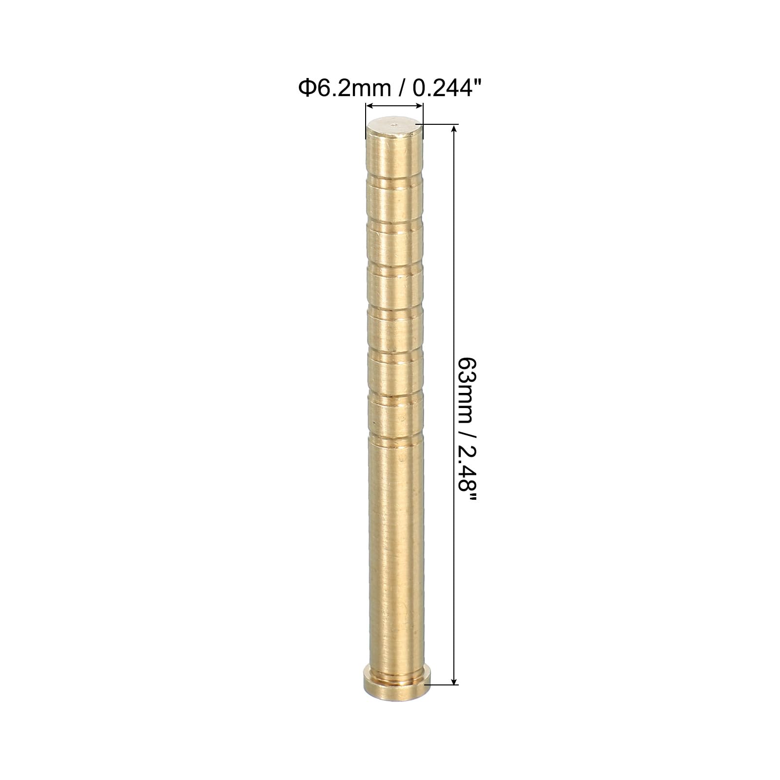 PATIKIL Insert en Laiton pour flèche de tir à l'arc de 200 Grains, 12 Packs d'inserts à vis en cuivre Laiton pour flèches en Carbone de 6,2 mm / 0,244 Pouce