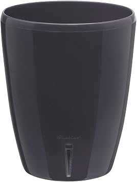 Santino 4.9 Inch ORCHIDEA Self Watering Pots for Orchids in Graphite- Decorative Wicking Planter with w/Great Aerification, Drainage and Water Level Indicator