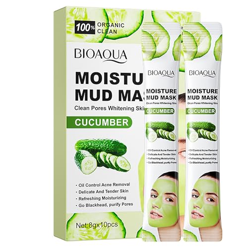BIOAQUA Cucumber Moisturizing Facial Mud Mask Clean Pores Oil Con...