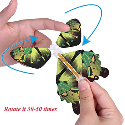 Beemean Magic Flying Butterfly Gift Cards - Wind Up Butterfly In The Book Fairy Toy Great Surprise Wedding (8Pcs) #TOP3