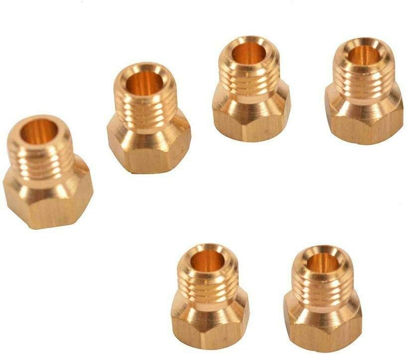 6 LPG Jet Nozzles for Cooker, Hob Butane,Calor Propane Gas 1x50,2x65,2x70, 1x87
