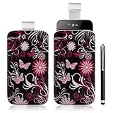 Housse coque étui pochette pour LG Optimus Black P970 avec motif + Stylet luxe