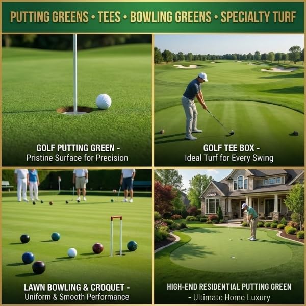 Old Cobblers Farm™ Wicked Tuff Turf Bentgrass (Grasses) - Fine-Textured, Dense Green Lawn & Turf Seed for Golf Greens, Lawns & Landscapes (5 lbs | 10 lbs | 15 lbs | 20 lbs) (20lbs)