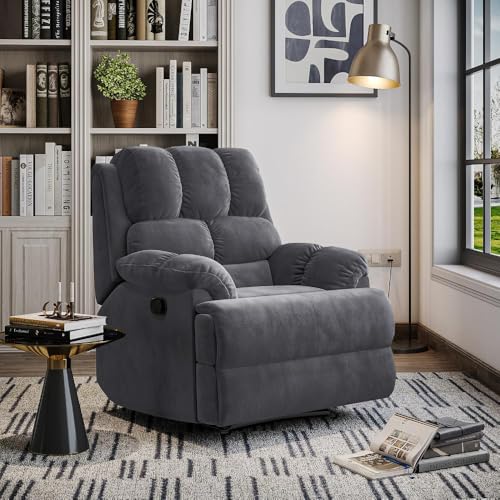 Image of Wakefit Recliner | 3 Year Warranty | Recliner Sofa 1 Seater, XpertGRID Technology, Designed for Supreme Comfort & Relaxation, Easy DIY Assembly, 145 kg Weight Capacity, Virelia (Space Grey)