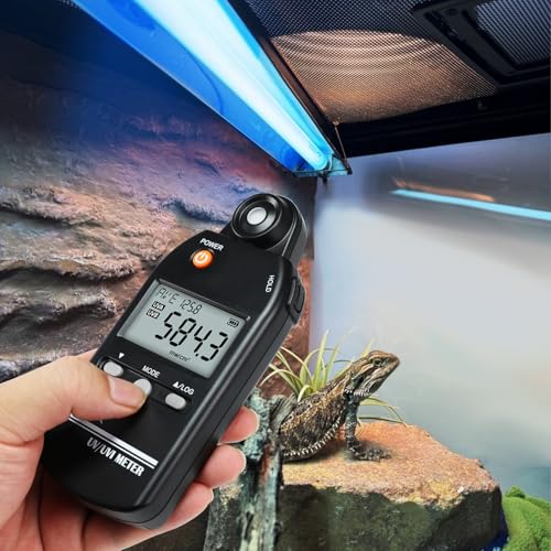 JuviPerpric UV Meter, UV Index Meter, 280-400 nm Handheld Digital Radiometer UVA/UVB/UVI Meter, 0-5000 μW/cm² Measuring Range UV Light Detector for Reptiles - Thumbnail 7