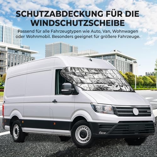 Frontscheibenabdeckung Winterabdeckung Sonnenschutz XL 250x100 cm Wohnmobil Transporter