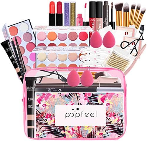 24pcs Professional makeup kit, Make up set teenagers girls, Girls make up set 9 to 12 With Lip gloss, eye shadow, mascara, eyeliner, concealer, etc.for Teenage & Adults