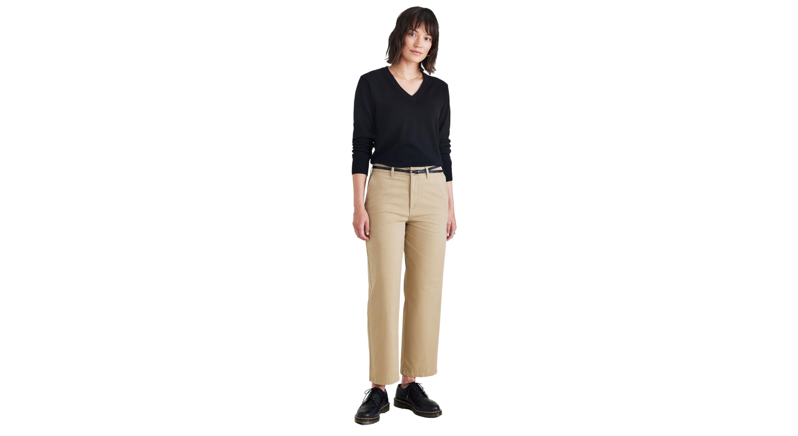 High Waist Weekend Chino Straight Fit Pantolon Kadın