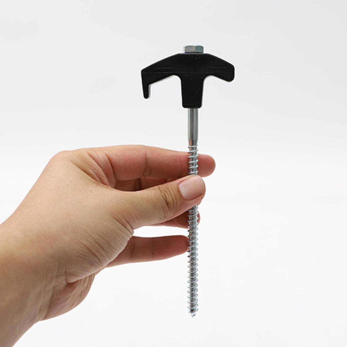 ifundom Lot de Set de Piquets Robustes pour Tente en Acier et Plastique Noir, Faciles à Enfoncer, pour Fixation Solide de Tentes et Bâches en Camping Outdoor