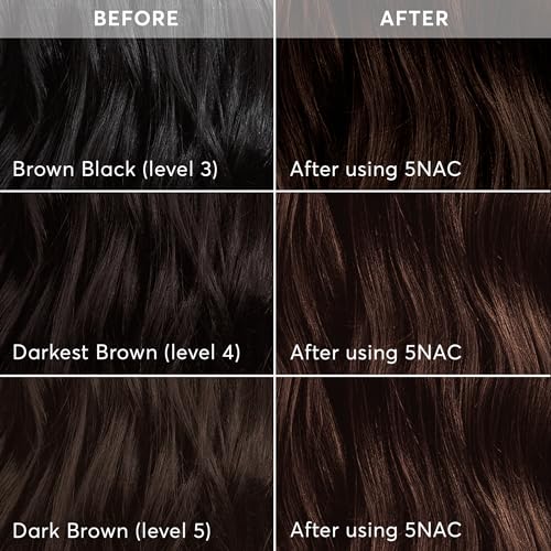 Image of Madison Reed Radiant Hair Color Kit - 5NAC Dark Chocolate Brown with Copper-Auburn Undertones (Milano Brown), Permanent Hair Dye, Dimensional Superior Gray Coverage | PPD-Free & Ammonia-Free, 1 Pack