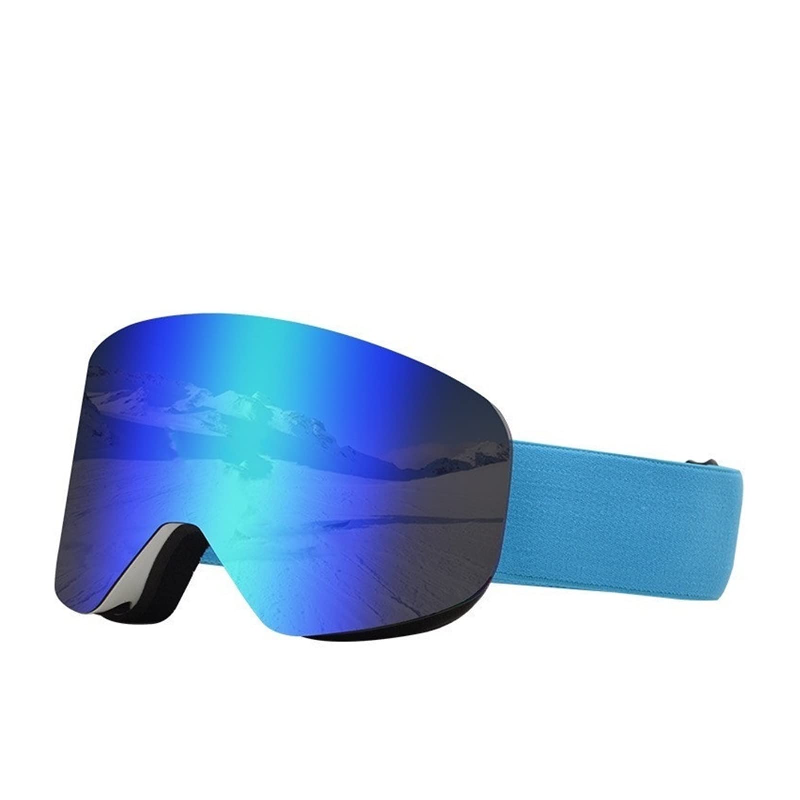 QINQIN Double Couche Anti-buée étanche Peut Bloquer des Lunettes de Ski Ultraviolet Hiver (Color : White Frame Blue Chip)