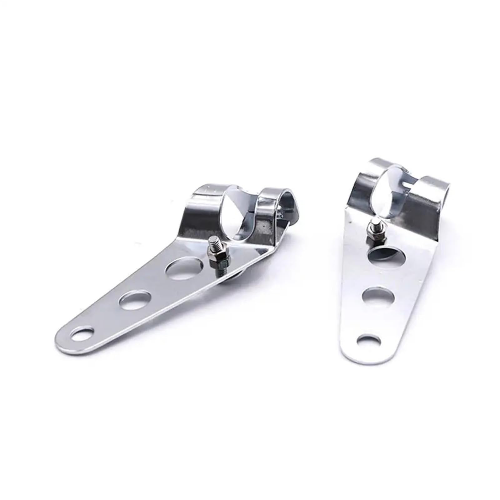 Headlight Bracket Mount Universal Motorcycle Headlight Brackets Headlamp Mounting Head Light Support Front Lamp 28mm-36mm and 35mm-43mm(Chrome 35mm-43mm)