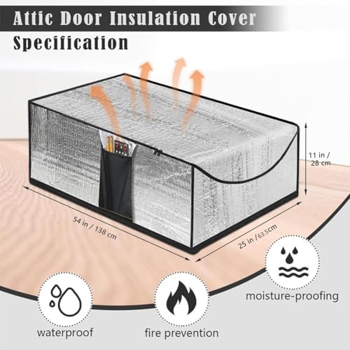 DEMEIHUA Dachluke Isolierung,Dachboden Isolierung,Dachbodentreppe Isolierung,Verdunklung Dachluke,DäMmung Dachboden138 X 63.5 X 28 CM
