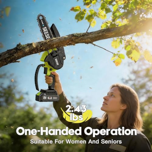 SEESE 6-Inch Lightweight Cordless Chainsaw