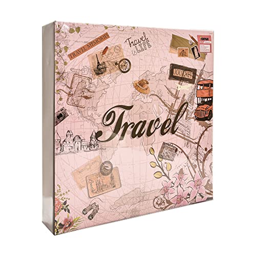 Arpan Extra-Large 3-Ring Binder Self Adhesive Photo Album 20/Sheets 40/Sides (Travel Life)