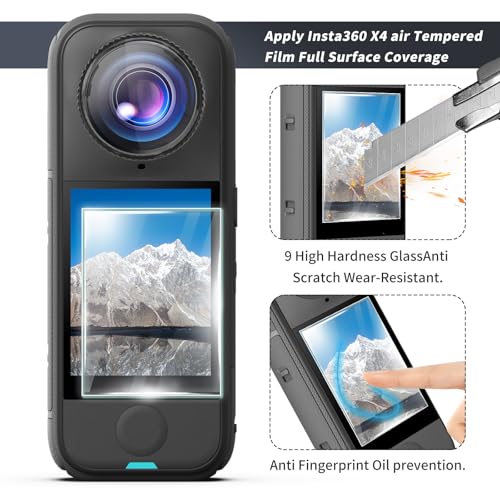 Image of Camera Protective Kit for insta 360 X4 Air Accessories Include-Screen Protector /Lens Guard /Silicone Protective Cover /Camera case(with Buckle)