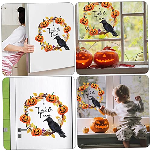Décoration pour les fêtes d'Halloween sans traces sur les vitres