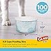 Glad for Pets Disposable Feeding Bowls | Large Disposable Dog Bowls | Dog Food Bowls Made from Recyclable Material in Teal Pattern | 3.5 Cup Feeding Size, 100 Count