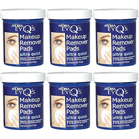 Andrea Eye Q's Ultra Quick Eye Makeup Remover Pads, 65-Count (Pack of 6) Cover