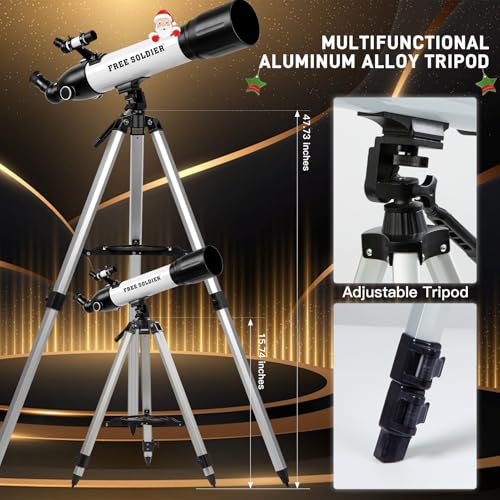 Image of Telescopes for Adults High Powered, 700x90mm AZ Astronomical Professional Refractor Telescope for Beginners Astronomy with Advanced Eyepieces, Cool Astronomy for Christmas, White