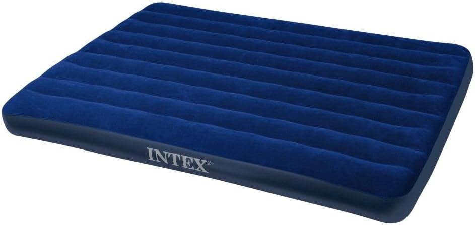 Intex Vinyl Classic Downy Airbed Queen, Blue