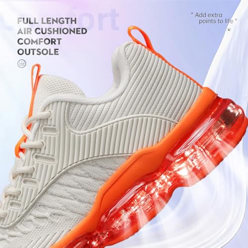 Image of Luogoks Womens Walking Running Shoes Air Cushion Basketball Sneakers Fashion Tennis Breathable Sport Gym Fitness Cross Trainers Shoes