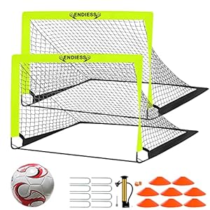 Sports Kids Practice Soccer Goals, Pop Up Folding Soccer Goal Net Set, Portable Practice Soccer Nets Mini Goals – Perfect for Backyard Games.