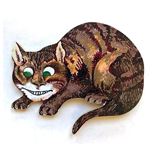 Alice i underlandet Cheshire katt väggplakat – handskuren trä – AW10-P