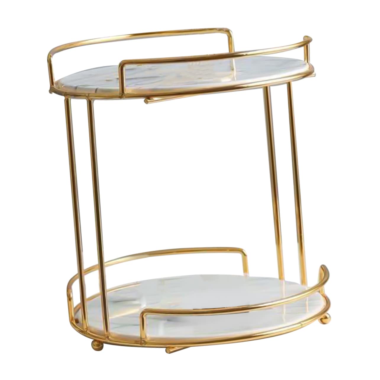 Étagère à bijoux double Homoyoyo et présentoir cosmétique en fer pour bureau