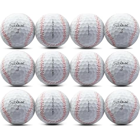 Baseball ProV1 Certified Refinished Golf Balls by GBM Golf (1 Dozen) - Golf Gift, Gift for Dad, Gift for Husband, Golf Ball Gift Cover