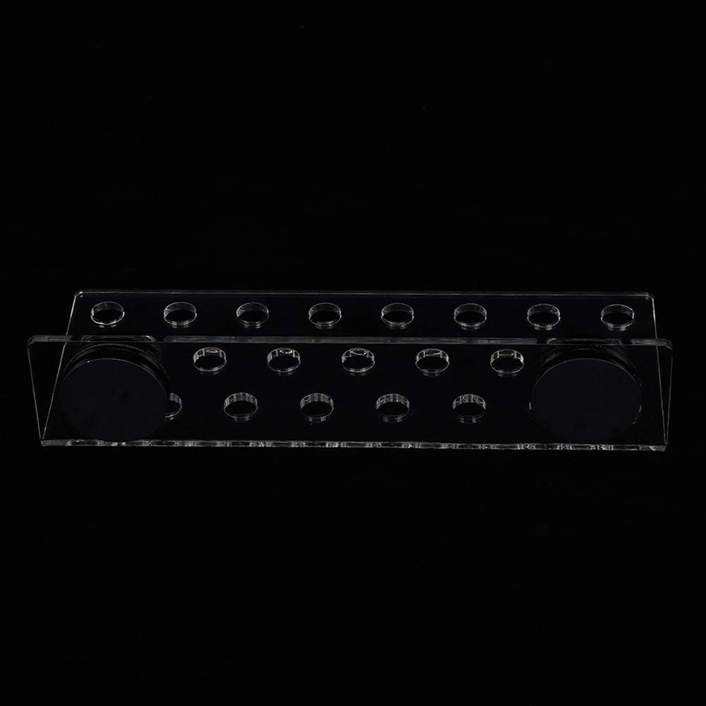 Zerodis Fish Acrylic Bracket Base, Aquarium Rack Bracket Transparent Bracket Holder Frag Plugs Rack Suction Cup(23Holes)