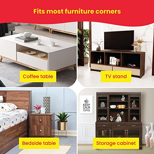 Image of Gadgetime USA 12 Pack Table Corner Protector Guard - Transparent for Sharp Edges - Safety Bumpers -Baby Proof