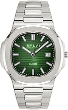 Sylvi Urbane Stainless Steel Strap Analog Watches for Men with Water Resistant Watch & Date Display