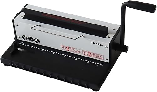 Miniatura 7 de TECHTONGDA - Encuadernadora manual de bobina para libros de oficina con 34 agujeros se ata hasta 120 páginas