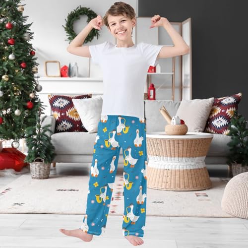 Boy's Pants Music Goose Jogger Pants Elastic Waist Long Bottoms Trousers with Pockets 6-14 Years2