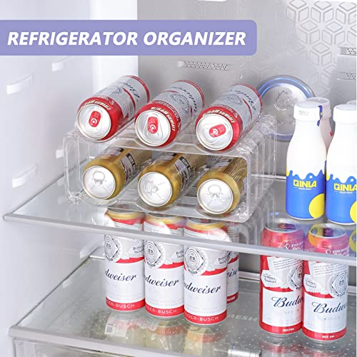 Clear Wine Racks For Refrigerator, Water Bottle Organizer, 6 Bottles #TOP5