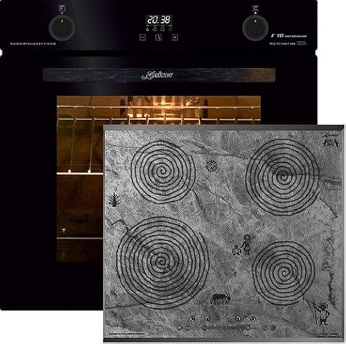 Kaiser Set de cuisinières EH 6367+KCT 6705 FI Ära - Four électrique - Autark, 79L, tournebroche, four encastrable + plaque de cuisson à induction 60 cm, motif de grotte 4 zones