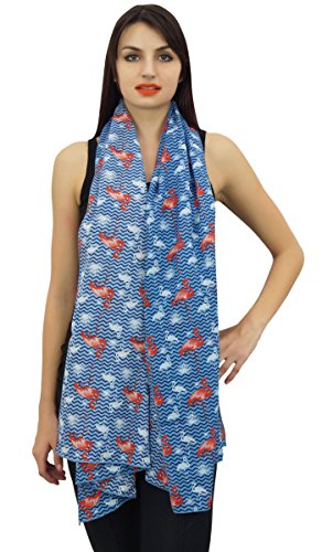 Flamingo Printed Scarf Stole 100% Cotton Lightweight, Shawl, ScarvesWomen Neck Wrap Shawl Scarves-28x72 Inches3