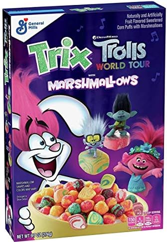 General Mills Trix Trolls Cereal with Marshmallows- 274gm