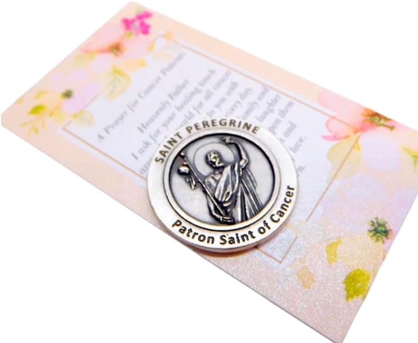 Westmon Works Saint Peregrine Cancer Healing Saint Set with Prayer Token and Holy Card