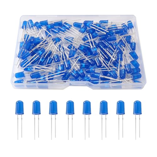 YIXISI - YIXISI 100 PCS 5mm LED Diode, 2-Pin Light Emitting Diodes, Round Head LED Diodes, Blue