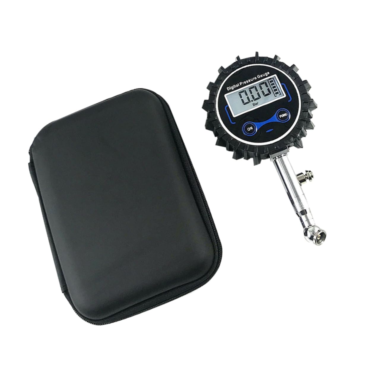 Professional Digital Tire Pressure Gauge Heavy Duty Metal for Car Truck Motorcycle Bicycle (1pc)