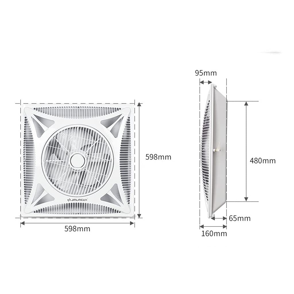 Aspiratore da Bagno, Aspiratore da Cucina da Soffitto Incorporato con Griglia Frontale ad Alta Potenza Grande Volume d'Aria per Bagno/Cucina/Soggiorno/Commerciale