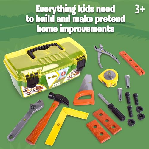 John Deere 320974 18 Piece Deluxe Tool Box, Construction Playset thumb #5