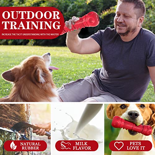 Zikaton Dog Squeaky Toys For Aggressive Chewers, Durable Dog Chew Toys For Large Medium Breed Dog, Dog Toys, Tough Durable Dogs Toys With Natural Rubber (Red, For Larege Dogs) #TOP4