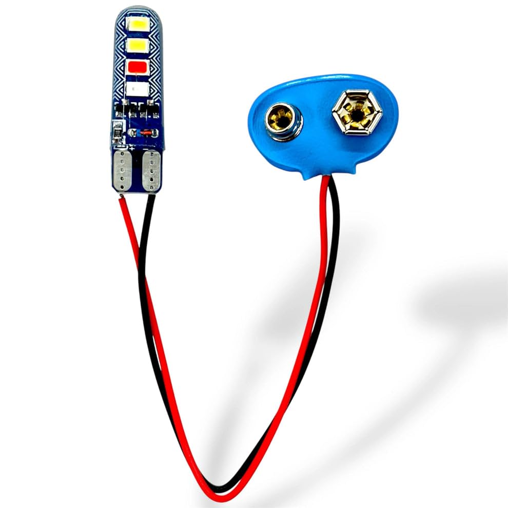 Star shop 9V RGB Flasher Light | Police Light for Bikes | Bicycles | Cars Crystal Cone Shaped Multicolor Blinking Strobe Light/Parking Light for Universal - 2 pcs-image-24