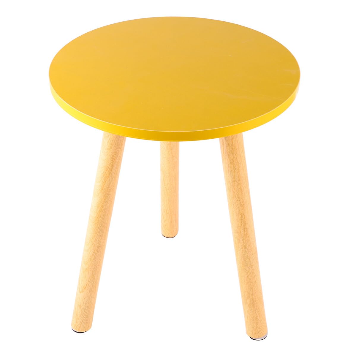 SMASOLO Modern Nordic Style Round Coffee Table Minimalist Wood Tea Table Thickened Design Solid Legs Sturdy Load-Bearing for