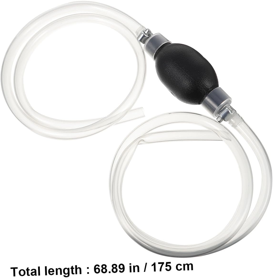 Manual Fuel Transfer Siphon Pump with Hose, Hand Pump Portable Gasoline Oil Transfer Tool for Cars and Garage Use